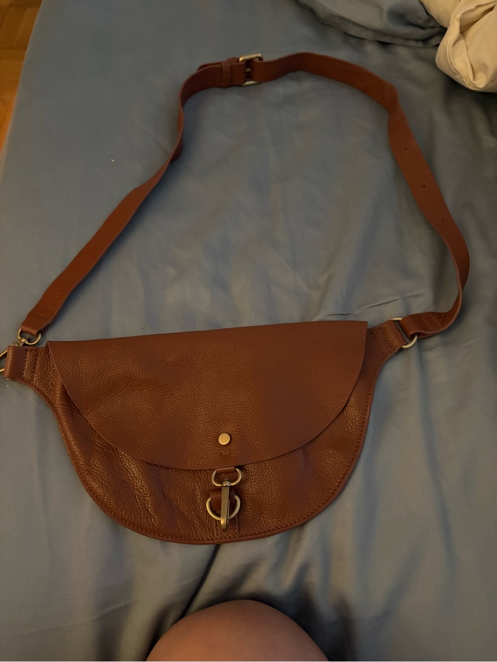 Banana Republic Brown Leather Crossbody Saddle Bag